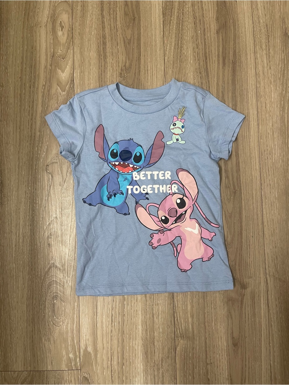 Disney Light Blue Stitch & Angel 'Better Together' Graphic Tee